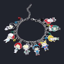 My Hero Academia Charms Bracelet Anime Figure Izuku Midoriya Katsuki Bakugou All Might Shoto Todoroki Enamel Cartoon Bangles Hot 2024 - buy cheap