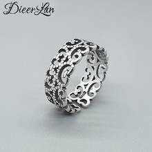 Personality Fashion Vintage New Hollow Rings For Women Punk Thai Silver Resizable Rings 2024 - buy cheap