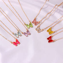 Modyle-collar de mariposa para mujer, colgante de cadena larga de Color dorado, estilo coreano, regalo de joyería 2024 - compra barato
