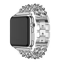 WoseaFit ремешок для Apple Watch 38 мм 40 мм 42 мм 44 мм ремешок серии 1 2 3 4 сплав цепочка стиль браслет 2024 - купить недорого