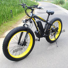 Электрический велосипед с фэтбайком 48 в 1000 Вт, Электрический Снежный велосипед 26 Дюймов 4,0, аккумулятор 48 в 13 Ач, 21 скорость 2024 - купить недорого