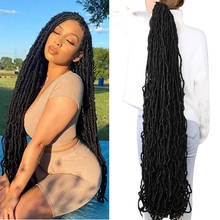 Deusa faux locs crochê cabelo 36 24 18 Polegada novo macio locs crochê tranças pré loop natural onda encaracolado dreadlocks cabelo 2024 - compre barato