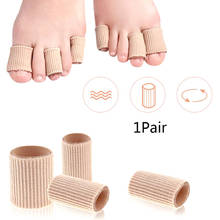 Separador protetor de dedo e pé de tecido, ferramenta de cuidados com os pés, removedor de calos e pedicure, tubo macio para alívio da dor manual, 1 par 2024 - compre barato