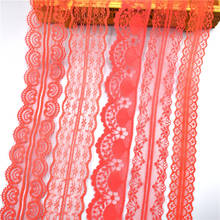 10Yards/lot Red Lace Ribbon Tape DIY Clothing Dress Jewelry Embroidered Lace Trim Ribbons Fabric Sewing Decoration Lace Applique 2024 - buy cheap