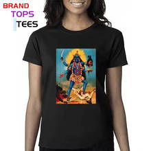 Camiseta de diosa India Kali trampling Shiva para mujer, camiseta de hinduismo, camisetas de Dios de la India Kali, camiseta de diosa de Shiva 2024 - compra barato