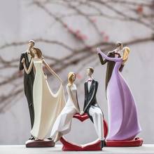 Wedding Gifts Modern Resin Couple Lovers Ornaments Home Furnishing Livingroom Table Statues Decoration Bedroom Figurines Crafts 2024 - buy cheap
