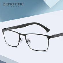 Zenottia armação de óculos ótico de fibra de carbono, masculino de negócios óculos quadrados de prescrição de miopia, óculos ópticos ultraleves 2024 - compre barato