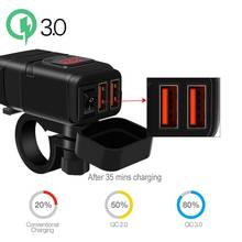 New Upgrade Practical Motorcycle Quick Charger 12V sae to USB Adapter with Voltmeter On Off Switch Wholesale Fast Delivery CSV 2024 - buy cheap