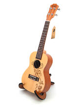 23" Ukulele Concert Acoustic Mini Guitar Rosewood Fretboard 4 strings Spruce wood carvings Electric Ukelele Built in Pickup EQ 2024 - buy cheap