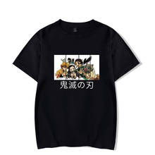 Camiseta de manga curta masculina e feminina, camiseta de desenhos animados para homens e mulheres, action goira demon slayer, kimetsu no yaiba 2024 - compre barato