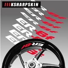 Roda de pneu de motocicleta, acessório criativo reflexivo lateral e de aro, adequado para kawasaki er6f 2024 - compre barato