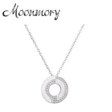 Moonmory-colgantes y collares de plata de ley 925 para mujer, cadenas de cuello de circonia cúbica, joyería de tendencia 2020 para regalos de navidad 2024 - compra barato