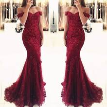 Prom Dresses 2020 Elegant Red Burgundy Sexy Sweetheart Off-shoulder Glamorous Mermaid Evening Gowns Plus Size Vestidos De Festa 2024 - buy cheap