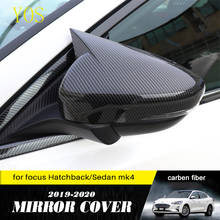 FIT ford focus mk4 Hatchback Sedan 2019 2020 carbon fiber Side Mirror Covers Caps ABS Texture auto Accessories 2024 - compre barato