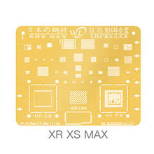 WL Nano Золотой BGA трафарет 0,12 мм для iPhone XSMAX XS XR X 8 8P 7P 6P 6 5 5S Процессор IC ремонт Оловянная Сетка шаблон припоя 2024 - купить недорого