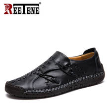 REETENE Big Size 38-48 Loafers For Men Quality Men's Casual Shoes Leather Men Driving Loafers Comfort Breathable Loafers Male 2024 - buy cheap