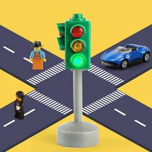 Mini Traffic Signs Road Light Block with Sound LED Children Safety Education Toy Kids Educational Toys 2024 - buy cheap