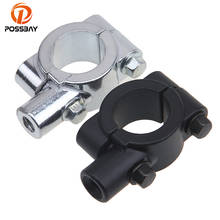 POSSBAY 8MM 7/8" Motorcycle Handlebar Mirror Mount Clamp Motor Rear View Mirror Mount Adapter Holder Clamp Aluminum Black/Chrome 2024 - buy cheap