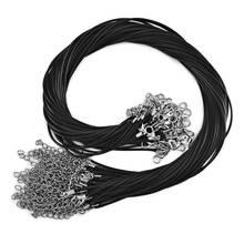 1.5mm 20pcs/Lot Black Genuine Leather Cord Adjustable Braided 45cm Rope For DIY Necklace Bracelet Jewelry Making Findings 2024 - buy cheap