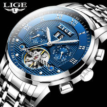 LIGE Mens Watches Fashion Top Brand Luxury Business Automatic Mechanical Watch Men Casual Waterproof Watch Relogio Masculino+Box 2024 - buy cheap