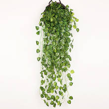 90cm Artificial Vine Plants Hanging Ivy Green Leaves Garland Radish Seaweed Grape Fake Flowers Home Garden Wall Party Decoration 2024 - купить недорого