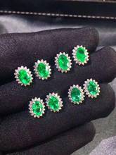 Natural  and real Emerald earrings Fashion Earring 925 sliver Earring 2024 - buy cheap