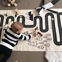 Kids Play Game Mat Toy Rectangle Carpet Rugs Mat Cotton Car Road Crawling Blanket Floor Carpet for Kid Room Decora INS Baby Gift 2024 - buy cheap