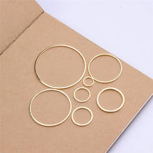 Korean popular simple copper diy geometric round jewelry accessories earrings pendant circle pendant KC gold round fitting 2024 - buy cheap