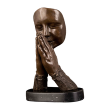 Estatua de oración de bronce para mujer, busto abstracto occidental femenino, escultura, exhibición de chimenea, decoración del hogar 2024 - compra barato