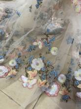 Красивый свадебный вышитые кружевной ткани объемный цветок JIANXI.C-268.6820 французский шнурок ткани с бисером 2024 - купить недорого