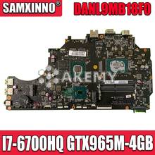 DANL9MB18F0 Laptop motherboard for ThundeRobot 911M original mainboard I7-6700HQ GTX965M-4GB 2024 - compra barato