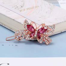 2022 Fashion Floral Headdress Colorful High-grade Alloy Butterfly Comb Hairpin for Girls Rhinestone Hair Clip 2024 - buy cheap