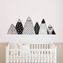 Creative Mountain Wall Decals Woodland Tribal Wall Stickers for Kids Room Baby Nursery Home Decoration Vinyl Art Design Stickers 2024 - buy cheap