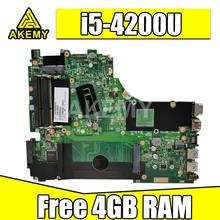 Akemy X750JB motherboard For Asus X750 X750J X750JN K750JB K750JN laptop motherboard 100% i5-4200U free 4GB-RAM Heatsink 2024 - buy cheap