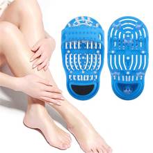 1PC Plastic Bath Slippers Feet Exfoliating Remove Dead Skin Scrubber Massager Feet Wash Cleaning Bath Shower Shoes Feet Care 2024 - buy cheap