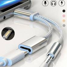 2in1 USB-C Cable Type C to 3.5mm Jack Audio Cable AUX Earphone Mobile USB Charging Adapter Adapter Phone Type-C Headphone A2P6 2024 - buy cheap