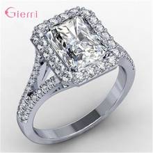 925 Sterling Silver Stackable Square Mosaic CZ Zircon Finger Rings for Women Wedding Jewelry Gift Bijoux Femme 2024 - buy cheap