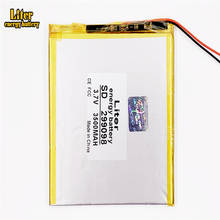 Bateria de lítio polímero com placa para tablet, tamanho 299098 3090100 3.7v 3500mah, produtos digitais pda 2024 - compre barato