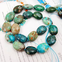 LiiJi Unique Chrysocolla Approx 14x16mm Oval Shape Loose beads approx 39cm DIY Jewelry Making bracelet necklace 2024 - buy cheap