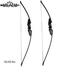 1Piece 30/40 lbs Hunting Black Recurve Bow Right Hand/Left Hand Simple Takedown Bow For Adult Beginner Training Shooting Outdoor 2024 - buy cheap