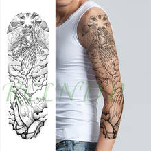 Waterproof Temporary Tattoo Sticker sun angel wings cross bird hand clap full arm large fake tatto flash tatoo for men women 2024 - buy cheap