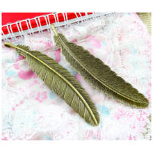 10pcs 106*22MM Vintage Feather Pendants Charm For Jewelry Making Antique Bronze Color Feather Pendants Charm Feather 2024 - buy cheap