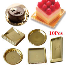 10pcs Golden Cake Base Mousse Mat Food Grade PET Cake Package Bottom Dessert Tray Bakeware Decorative Tools Supplies Multi Shape 2024 - buy cheap