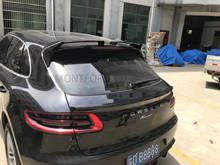 ABS Material Rear Roof Spoiler Boot Middle Wings for Porsche Macan Spoiler  Trunk Trim Sticker Car Styling 2024 - buy cheap