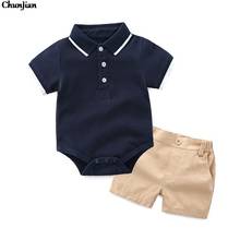 2pcs/set Newborn Boys Clothing Sets Romper Sets for 6m 9m 12m 18m 24m Infant Boys Clothes Suit Baby Outfit Summer Kids Clothes 2024 - buy cheap