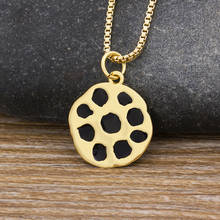 Ожерелье с кубическим цирконием женское, изящное Ювелирное Украшение золотистого цвета с подвеской геометрического дизайна, хороший подарок подруге на день рождения 2024 - купить недорого