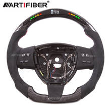 Race display 100% Real LED Carbon Fiber Steering Wheel for Jaguar XE, XF, F-Type,F-Pace,E-Pace 2024 - buy cheap
