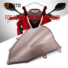 Black Smoke Color Motorcycle Bike Windshield WindScreen Double Bubble screen For HONDA CBR650R 2019 2020 CBR 650 R 650R 2024 - buy cheap