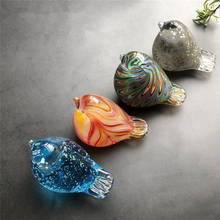 Creative Crystal Glass Birds Home Decor Accessories Animal Arts Crafts Coloured Glaze Birdie Figurines Miniatures Wedding Gifts 2024 - buy cheap