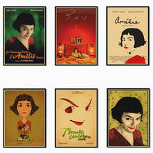 Classic Love film Amelie Matte Kraft Paper Poster Bar Cafe Living Room Dining Wall Home Decor 2024 - buy cheap